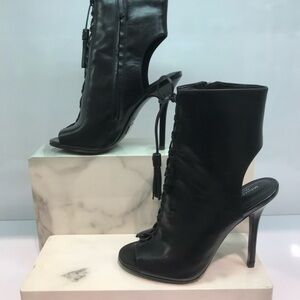 MK Collection Bolton Leather Peep Toe Boots